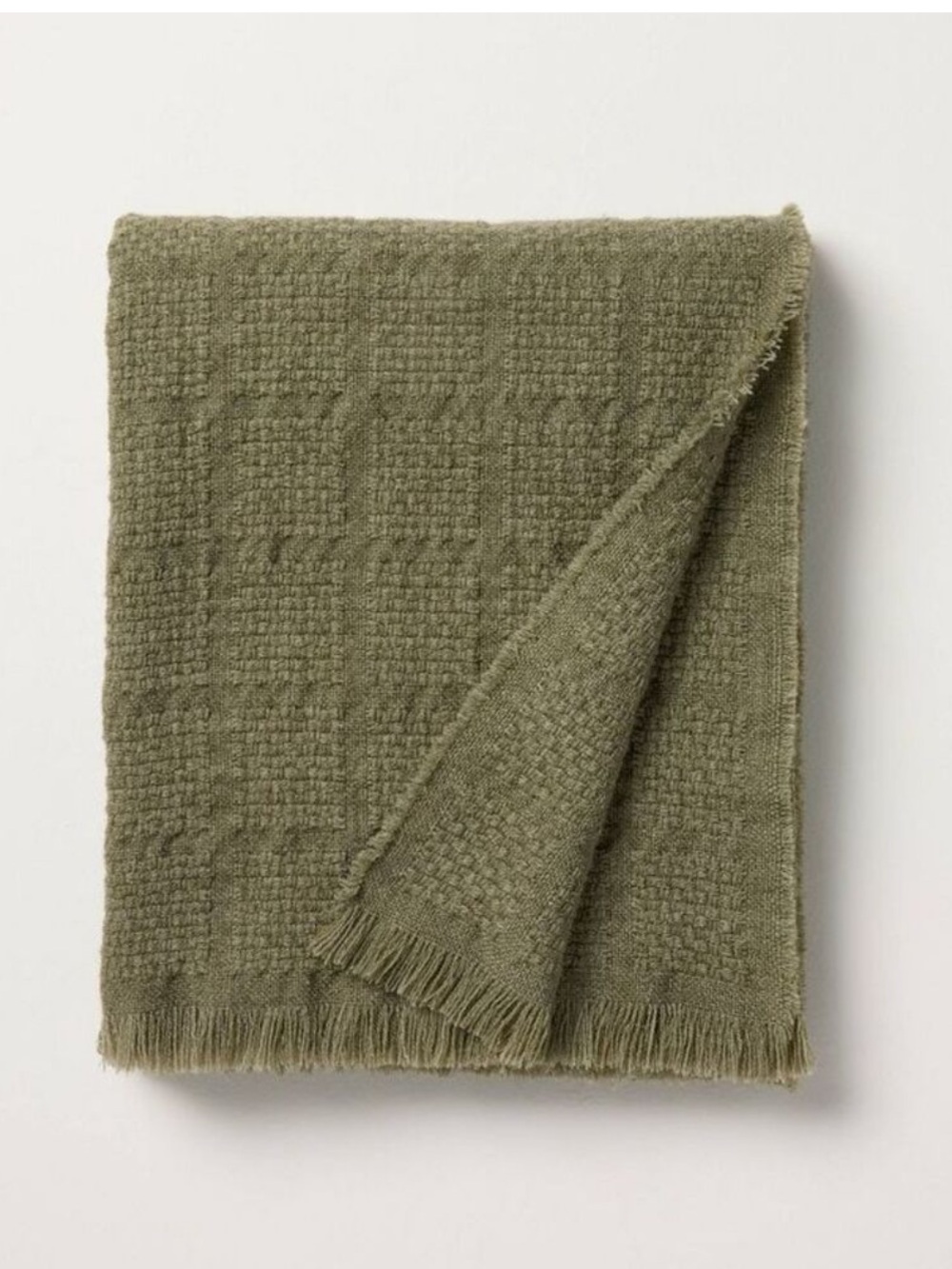 Woven Grid Throw Blanket Green Fall - Hearth & Hand with Magnolia NWT